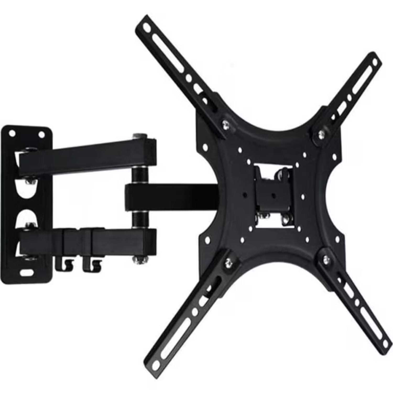 Support TV Mural Robuste en Acier Inoxydable pour la Plupart des téléviseurs de 32 à 55 Pouces. Support Mural pivotant et inclinable jusqu'à 35 kg