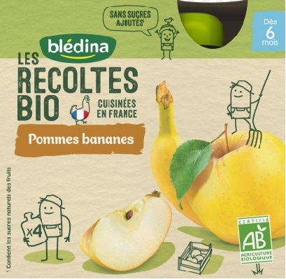 贝乐蒂 绿色有机纯天然苹果香蕉味宝贝果酱 Image 1