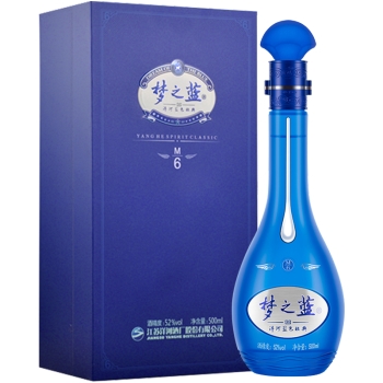 梦之蓝M6蓝色经典52度500ml 